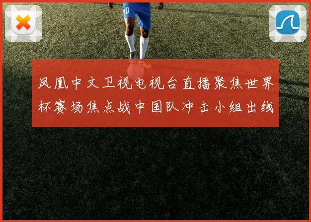 凤凰中文卫视电视台直播聚焦世界杯赛场焦点战中国队冲击小组出线关键一役
